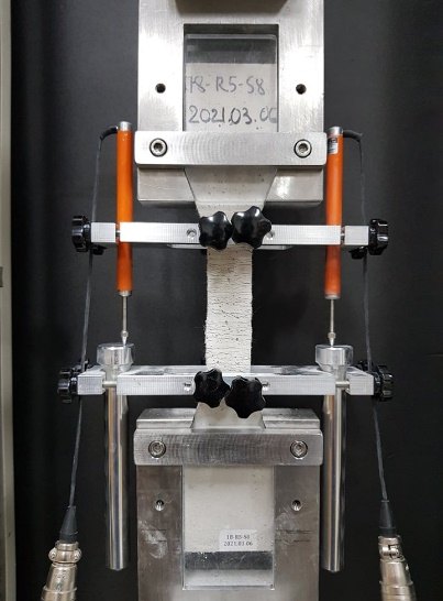 Uniaxial tension test of a dogbone specimen